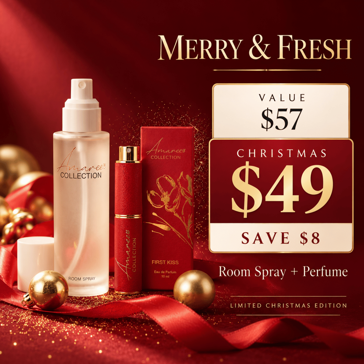 christmas gift set australia. refillable perfume and room spray