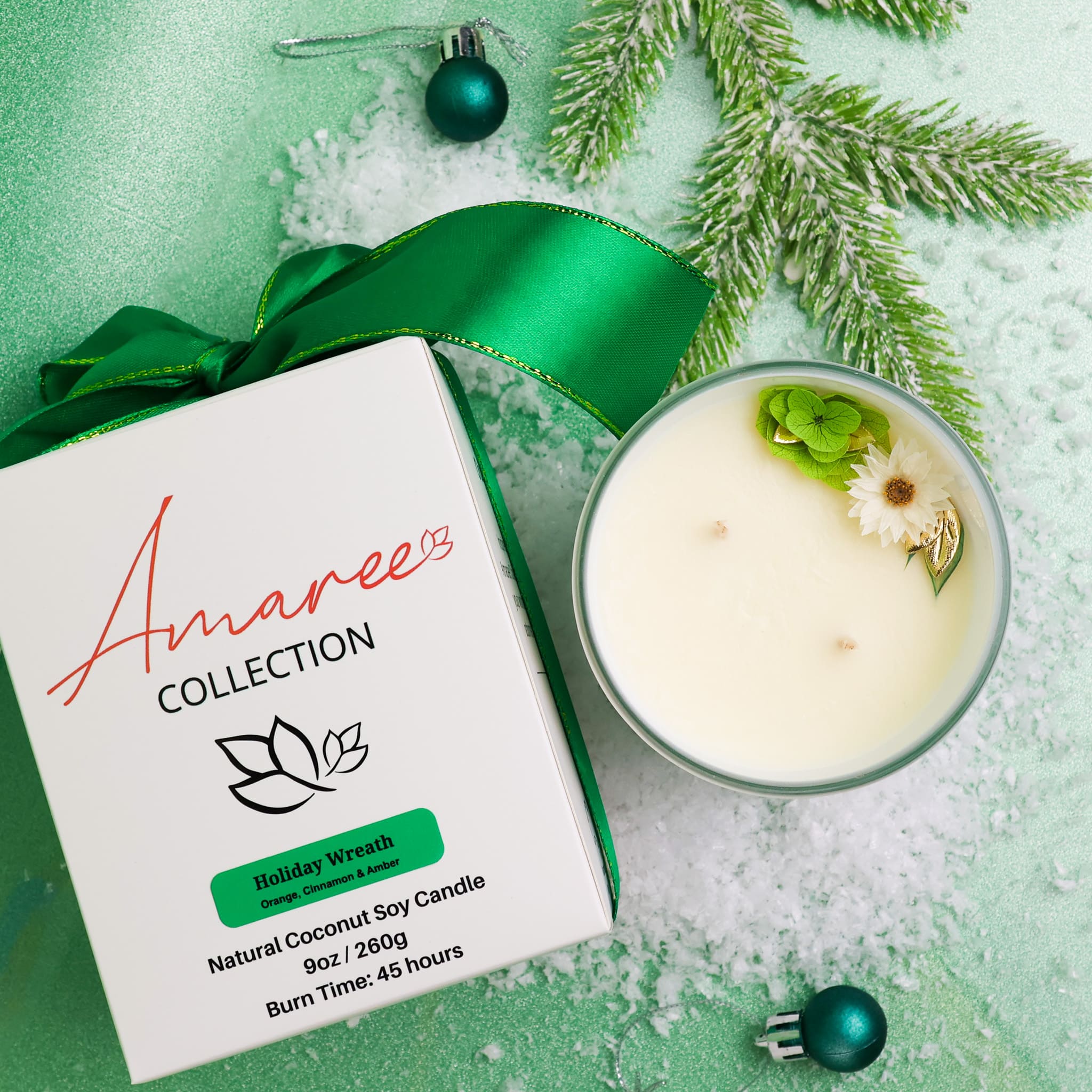 Holiday Wreath Candle 265g