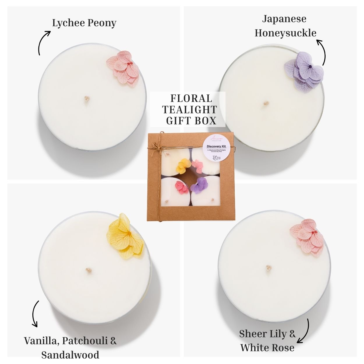 Floral Moments – Tealight Discovery Pack (4-Pack)
