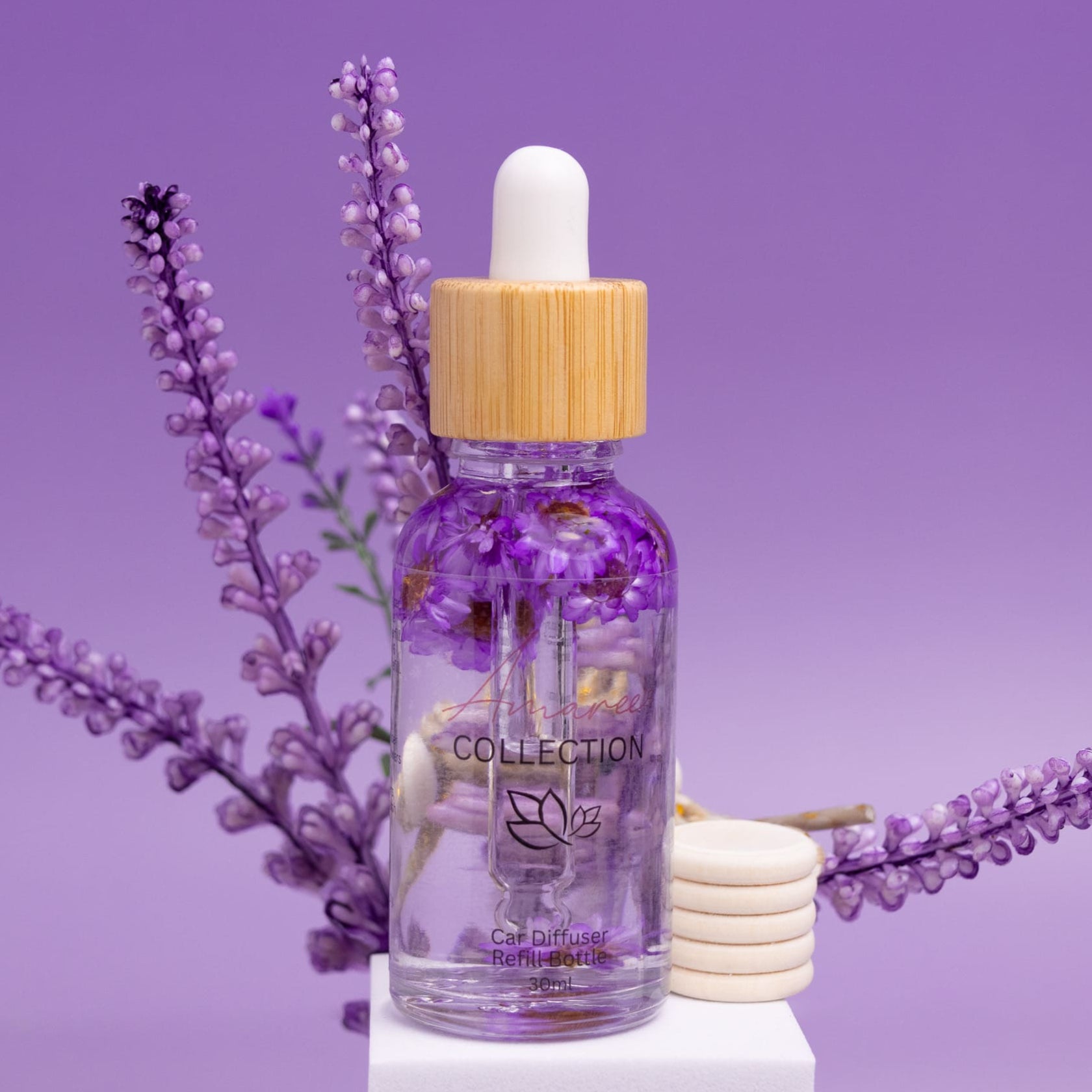 Black Amber & Lavender Car Diffuser Refill