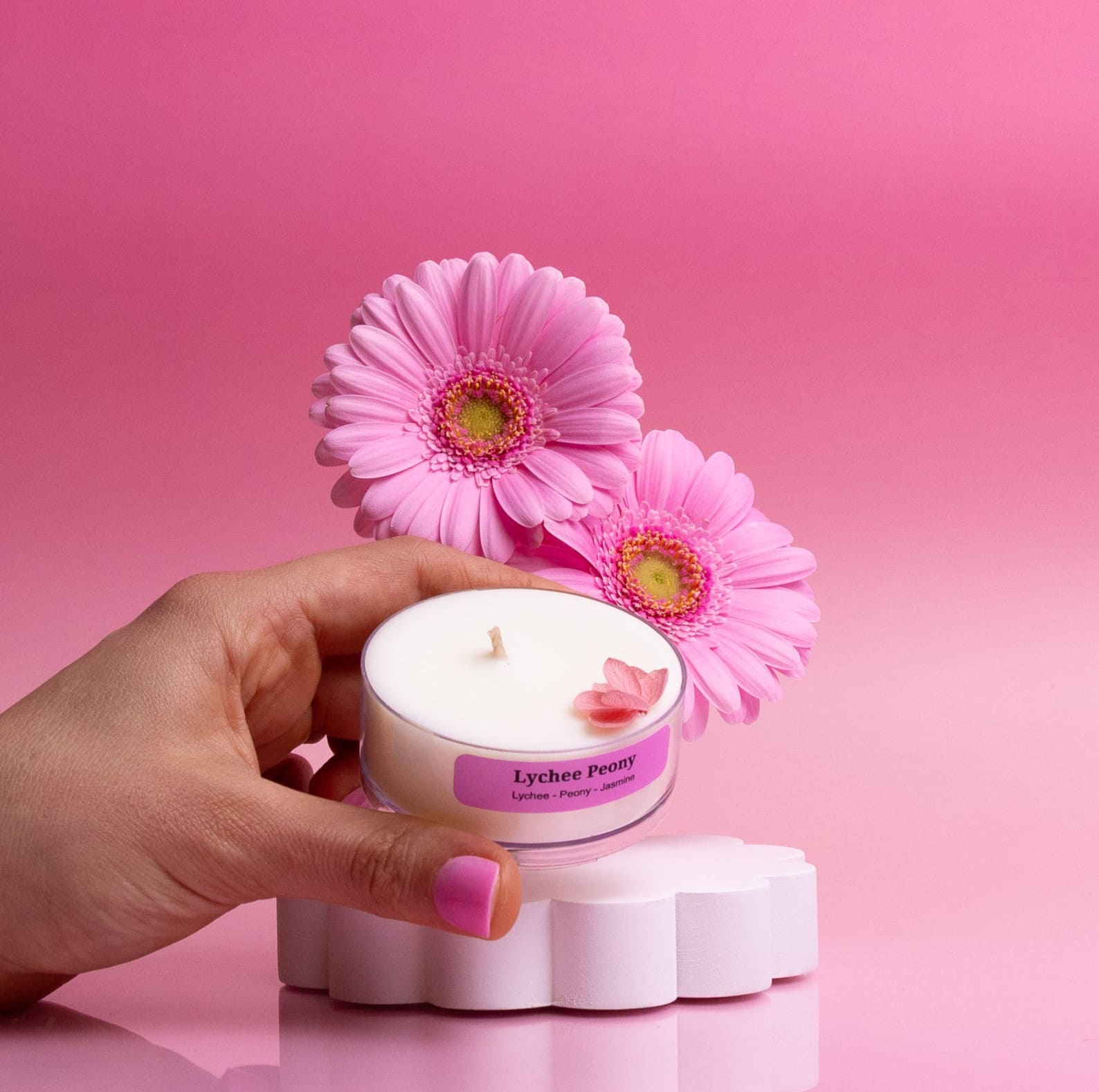 Lychee Peony Tealight Candle