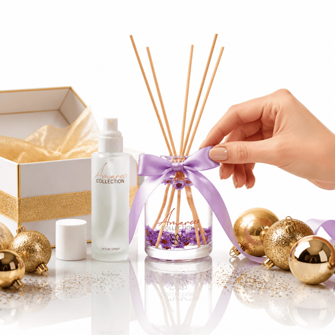 amaree collection reed diffuser and room spray christmas gift set