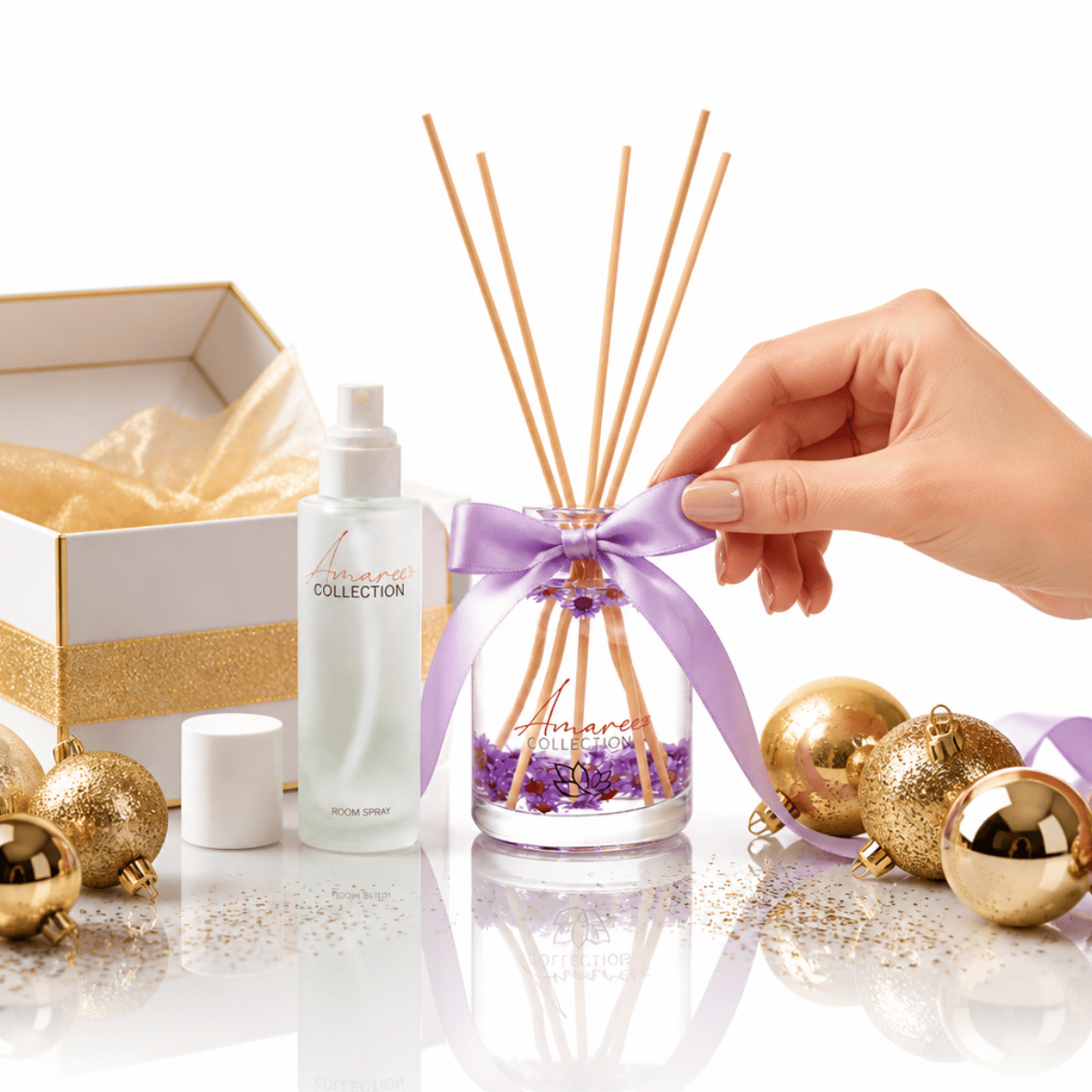 amaree collection reed diffuser and room spray christmas gift set