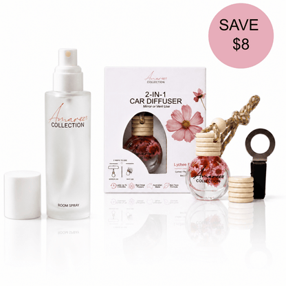 Christmas gift bundles Australia. Room Spray and car diffuser