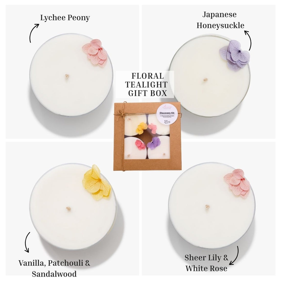 Floral Moments – Tealight Discovery Pack (4-Pack)