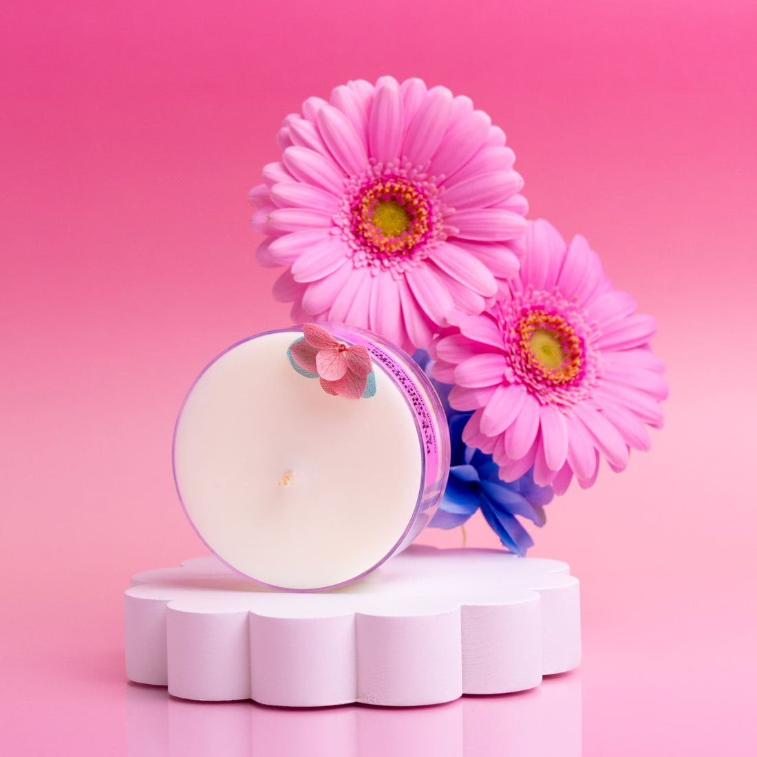 Pink Champagne &amp; Exotic Fruits Tealight Candle