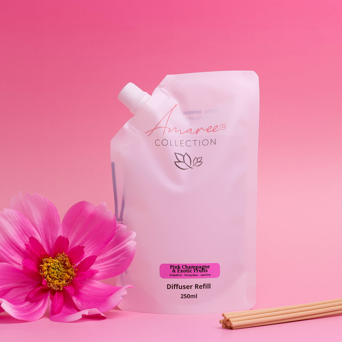 Pink Champagne &amp; Exotic Fruits Reed Diffuser Refill 250ml