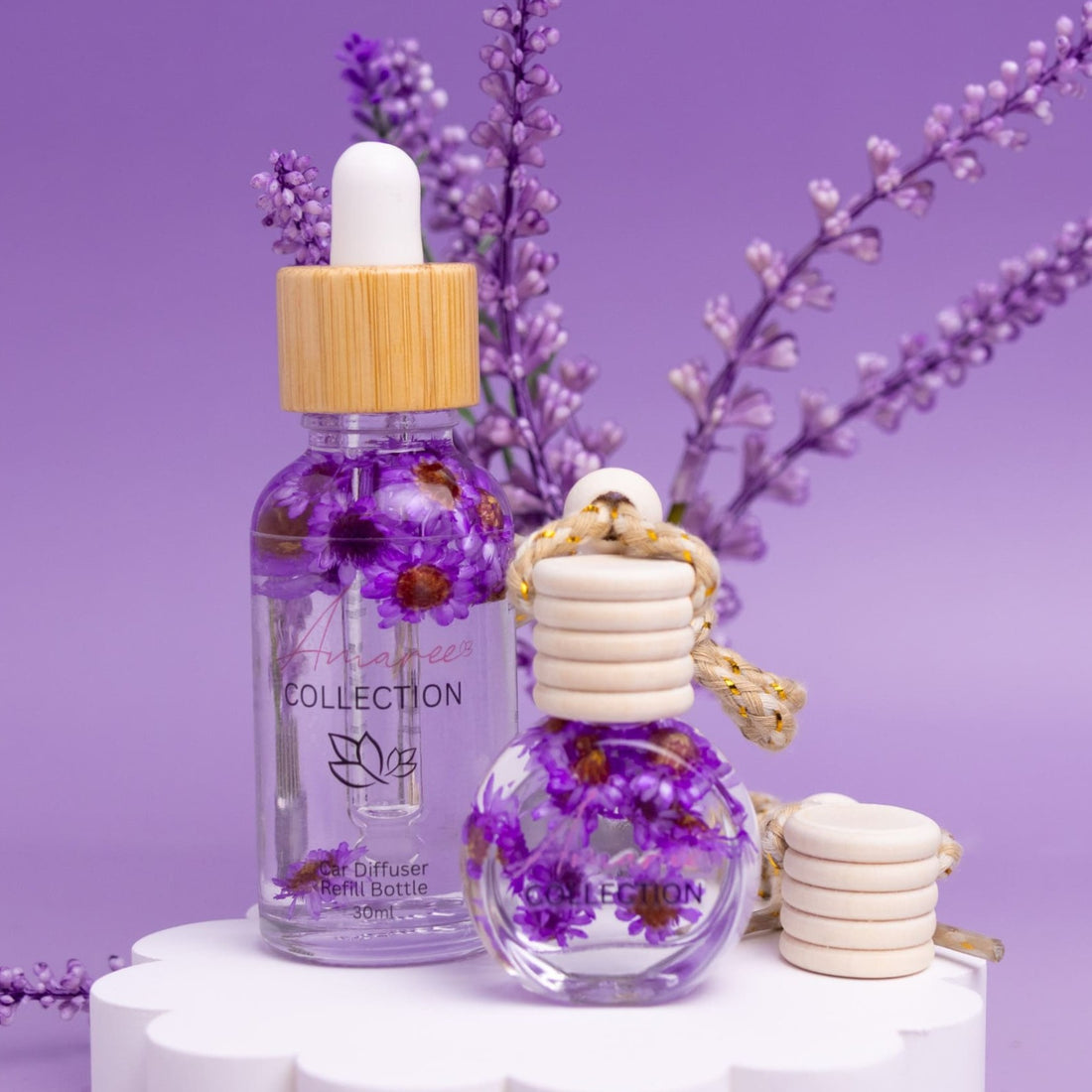 Black Amber &amp; Lavender Car Diffuser Kit