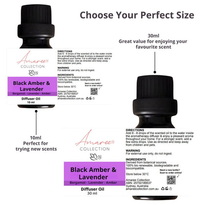 Black Amber &amp; Lavender Diffuser Oil