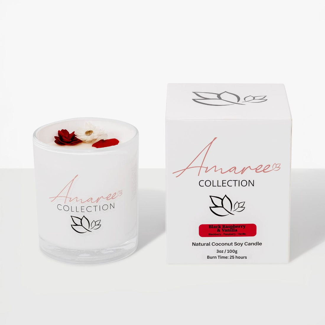 Black Raspberry &amp; Vanilla Candle 100g