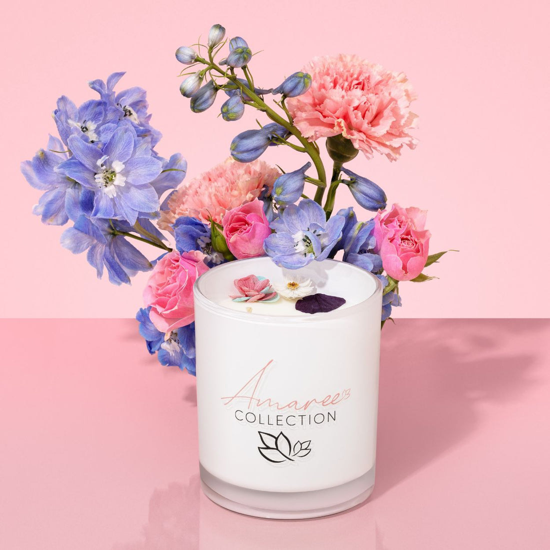 Pink Champagne &amp; Exotic Fruits Candle 100g