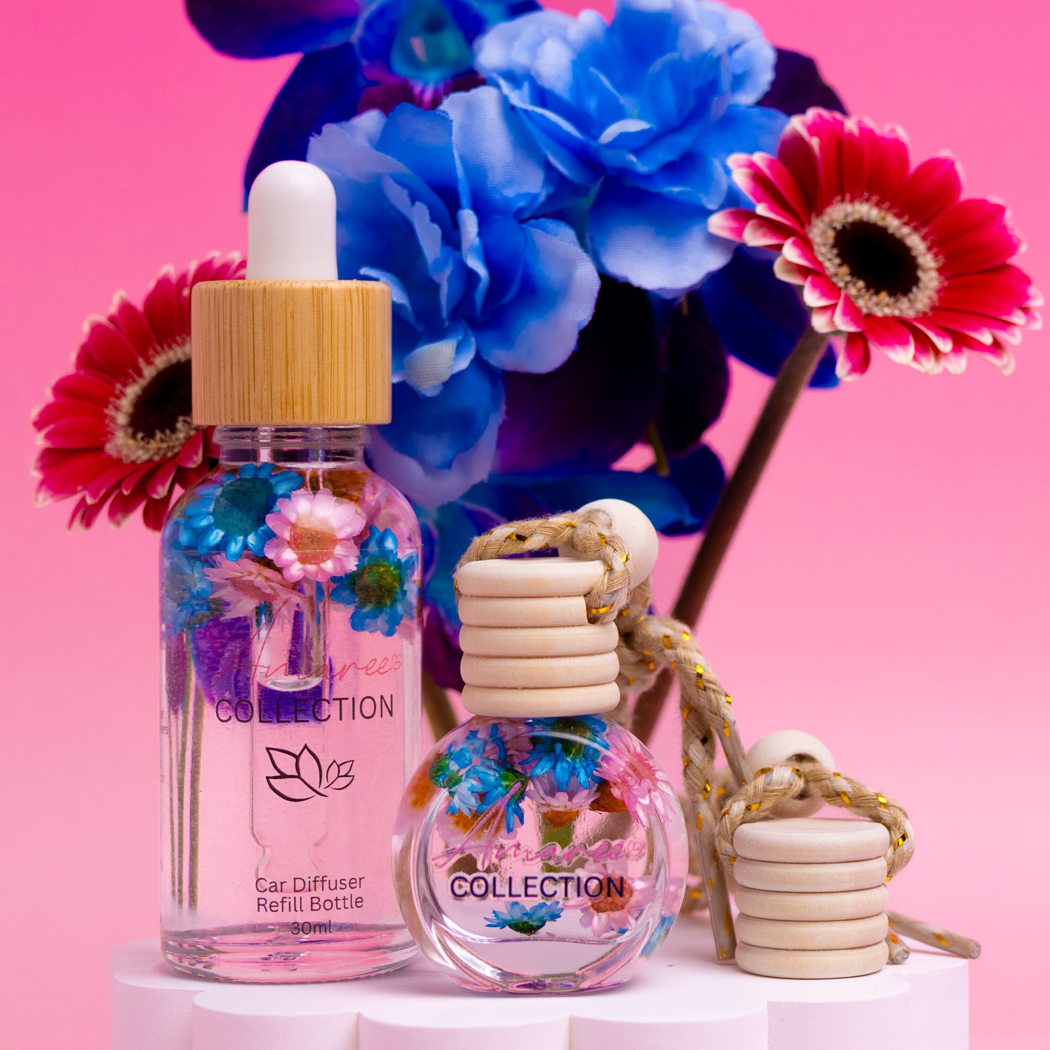 Pink Champagne &amp; Exotic Fruits Car Diffuser Kit