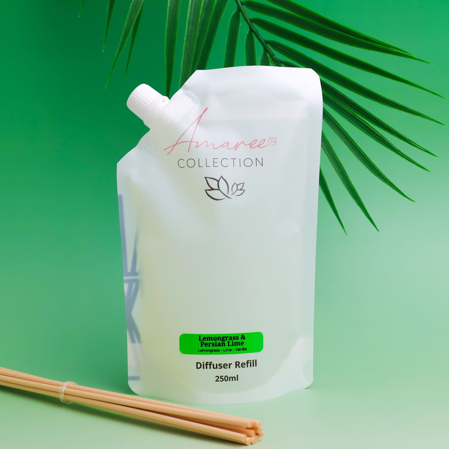 Lemongrass &amp; Persian Lime Reed Diffuser Refill 250ml