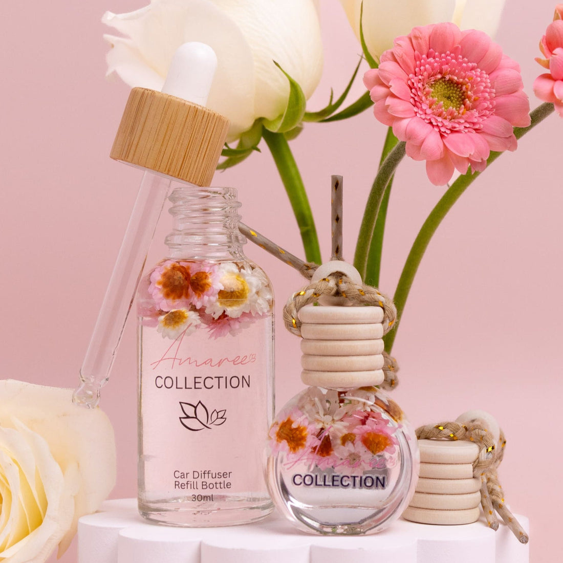 Sheer Lily &amp; White Rose Car Diffuser Kit