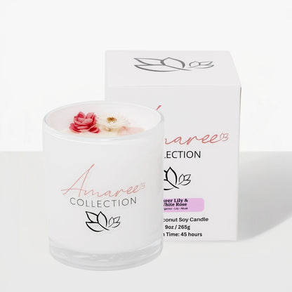 Sheer Lily &amp; White Rose Candle 265g