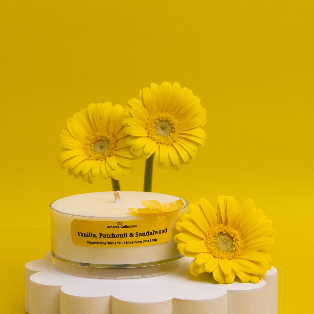 Vanilla Patchouli &amp; Sandalwood Tealight Candle