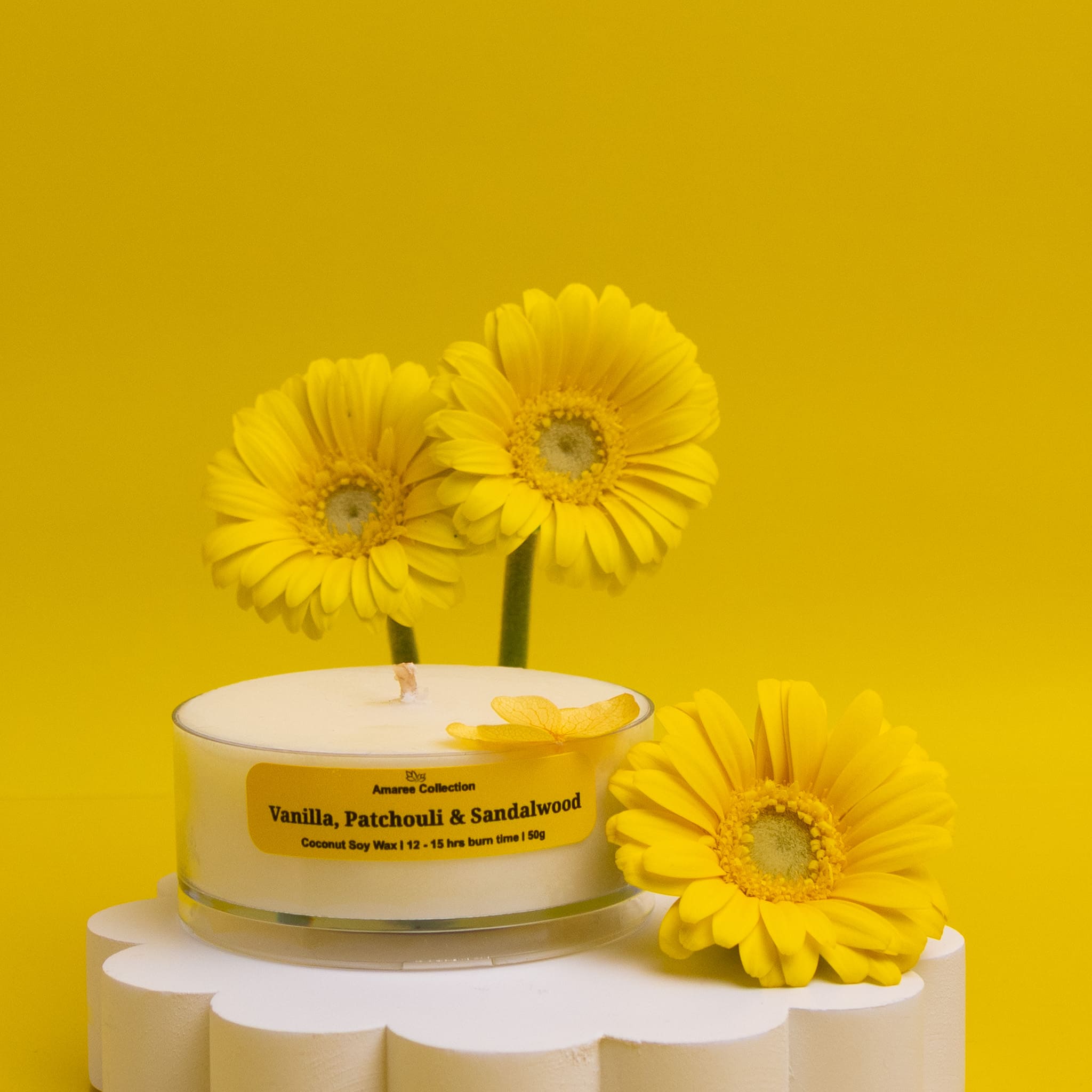 Vanilla Patchouli &amp; Sandalwood Tealight Candle