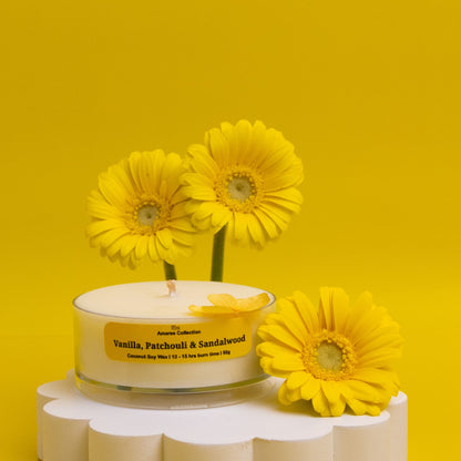 Vanilla Patchouli &amp; Sandalwood Tealight Candle