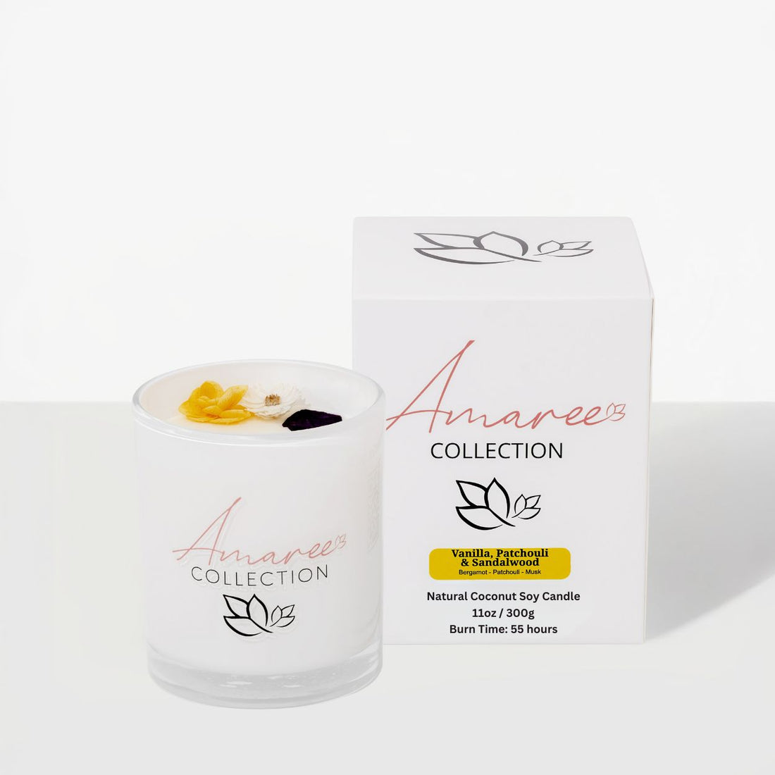 Vanilla Patchouli &amp; Sandalwood Candle 100g