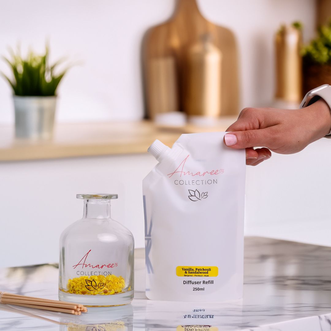 Vanilla Patchouli &amp; Sandalwood Reed Diffuser Refill 250ml