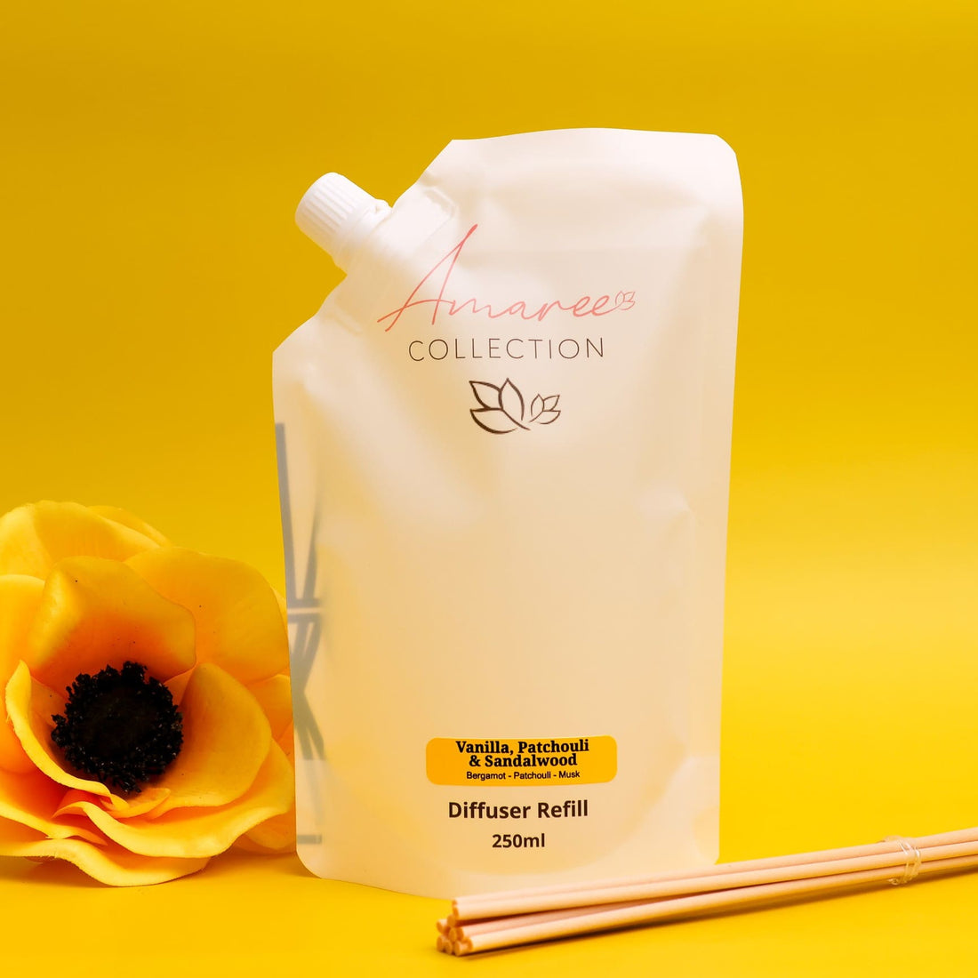 Vanilla Patchouli &amp; Sandalwood Reed Diffuser Refill 250ml